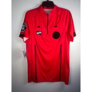 Official Sports USA Soccer Federation Referee Pro Red Short Sleeve Shirt Sz S